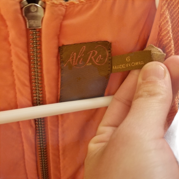 Ali Ro scalloped tiered coral mini dress size 6` - Picture 4 of 8